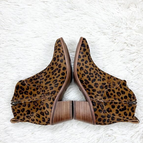 UGG Kingsburg Leopard Ankle Boot Bootie Block Heel Size 6 - Picture 4 of 8